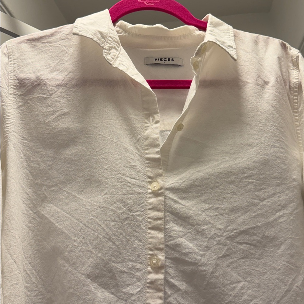 Elegant White Button-Down Shirt